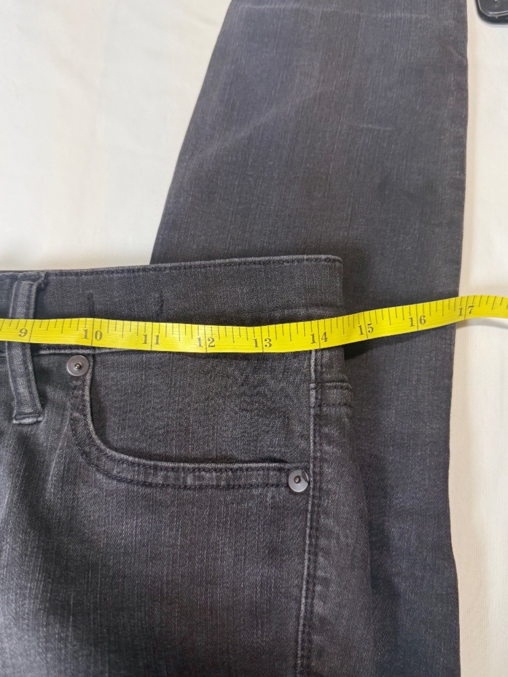 Madewell High-Rise Skinny Jeans Black Distressed Size 28T Tall - Picture 13 of 13